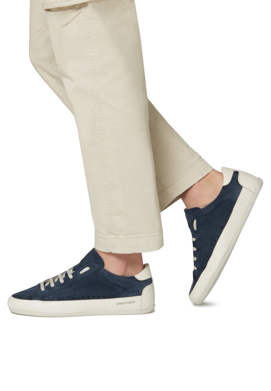 Best Danny Leder- Und Wildleder-Sneaker Marineblau-Creme