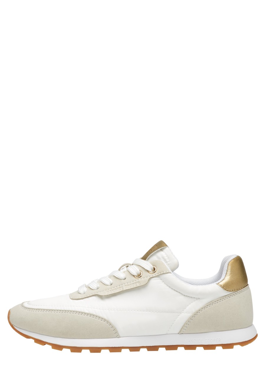 Online Feder. - Sneakers Aus Wildleder Und Technischem Stoff Weis-Beige