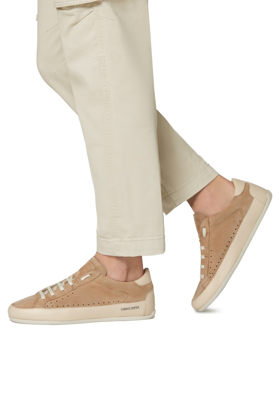 Hot Danny Leder- Und Wildleder-Sneaker Braun-Creme