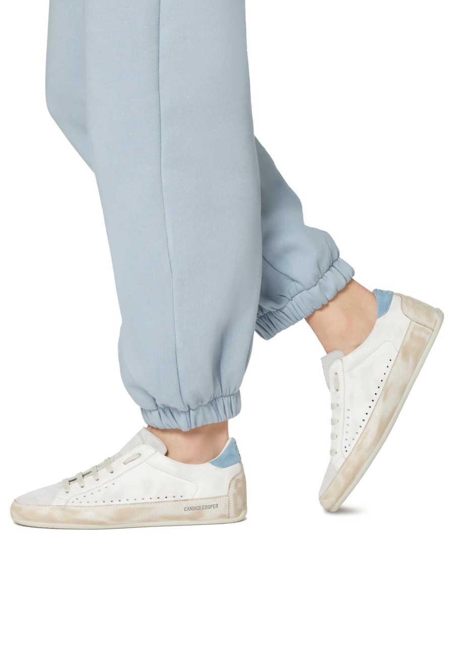 New Dafne Leder- Und Wildleder-Sneaker Weis-Hellblau