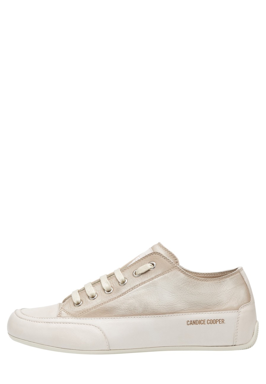 Clearance Rock S Sneakers Aus Poliertem Leder Creme-Beige