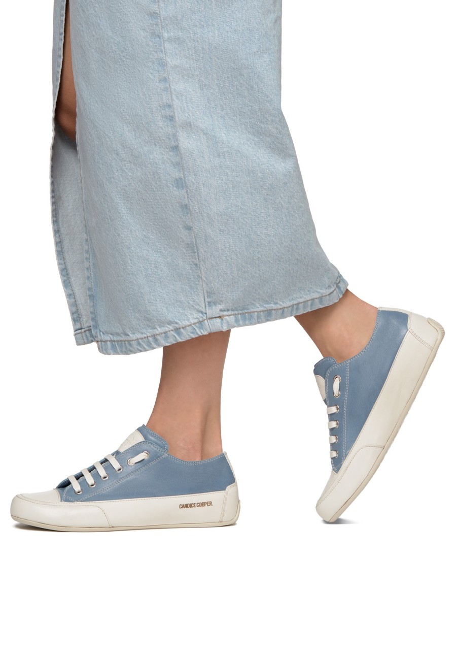 Hot Sneakers Aus Poliertem Leder Skyblue -Rock S