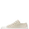 Clearance Rock Fabric Sneakers Aus Poliertem Leder Und Stoff Beige