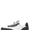 Best Feder. - Sneakers Aus Wildleder Und Technischem Stoff Weis-Marineblau