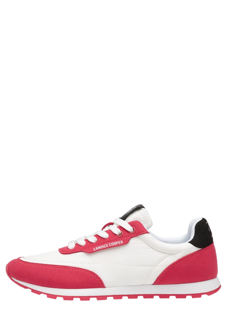 Wholesale Feder. - Sneakers Aus Wildleder Und Technischem Stoff Weis-Fuchsia