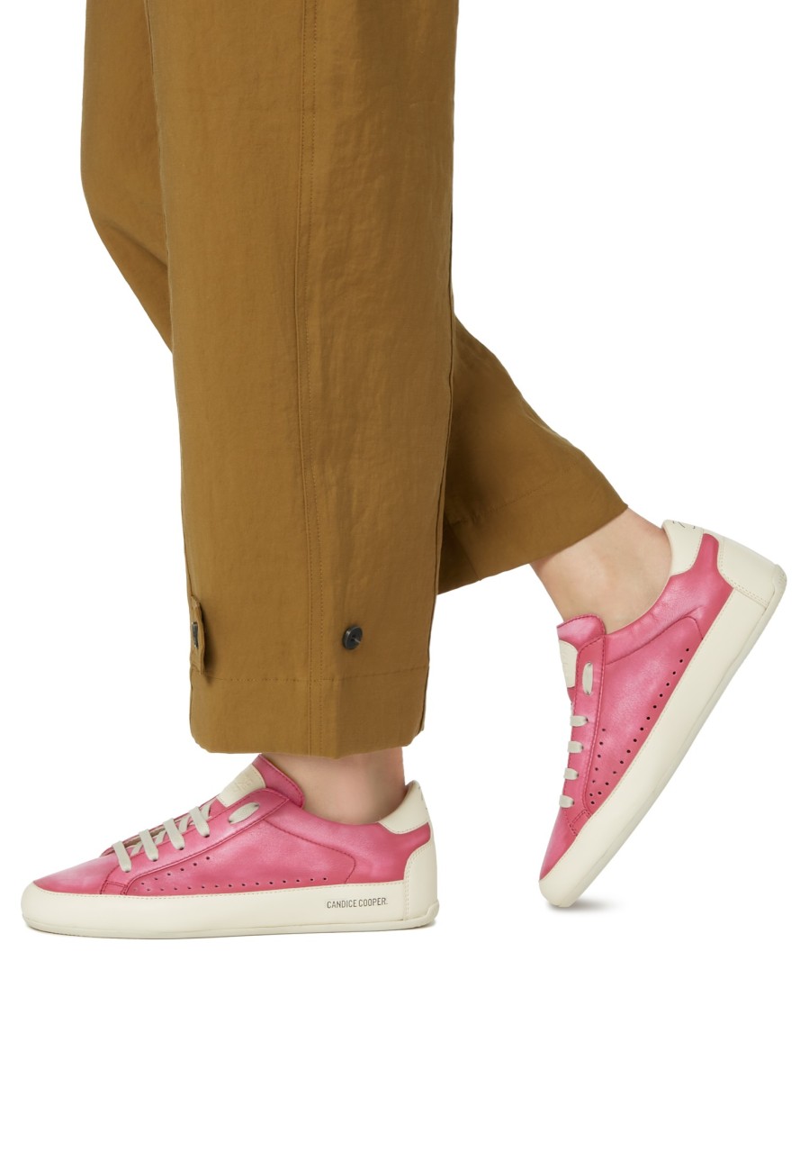 Hot Dafne Ledersneaker Fuchsia