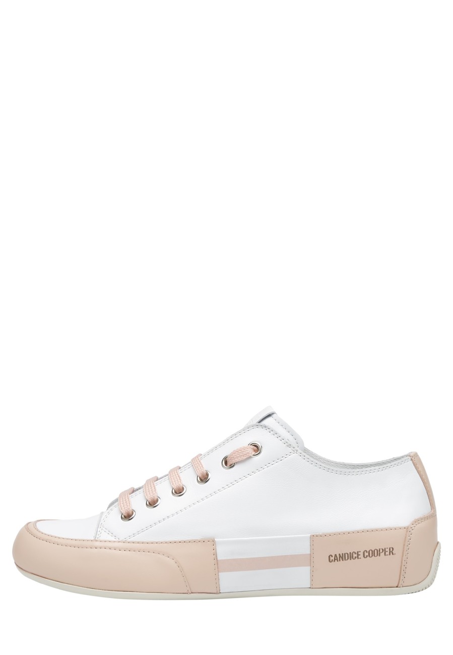 Hot Rock Patch S Ledersneaker Weis-Rosa