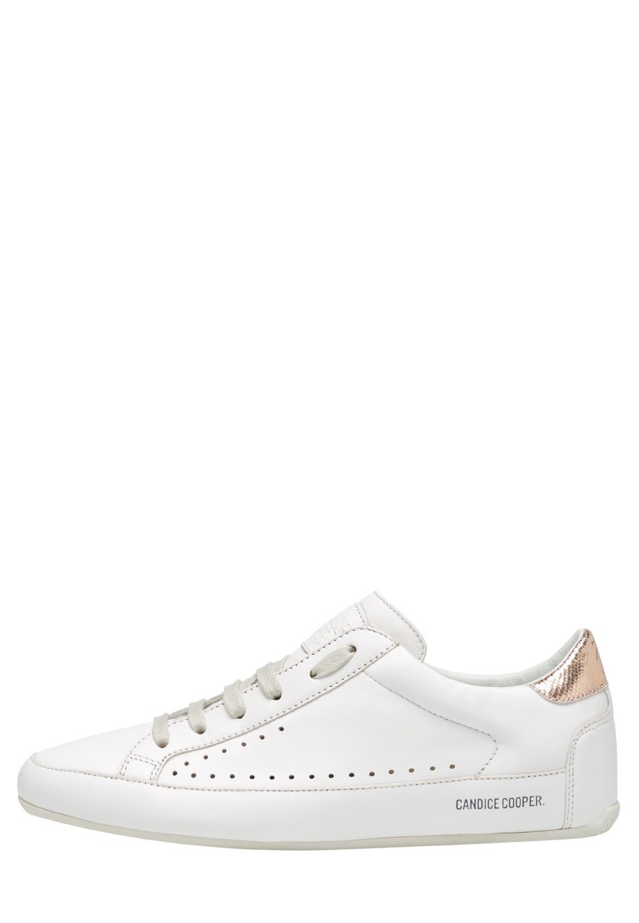 Online Dafne Ledersneaker Weis-Rosa