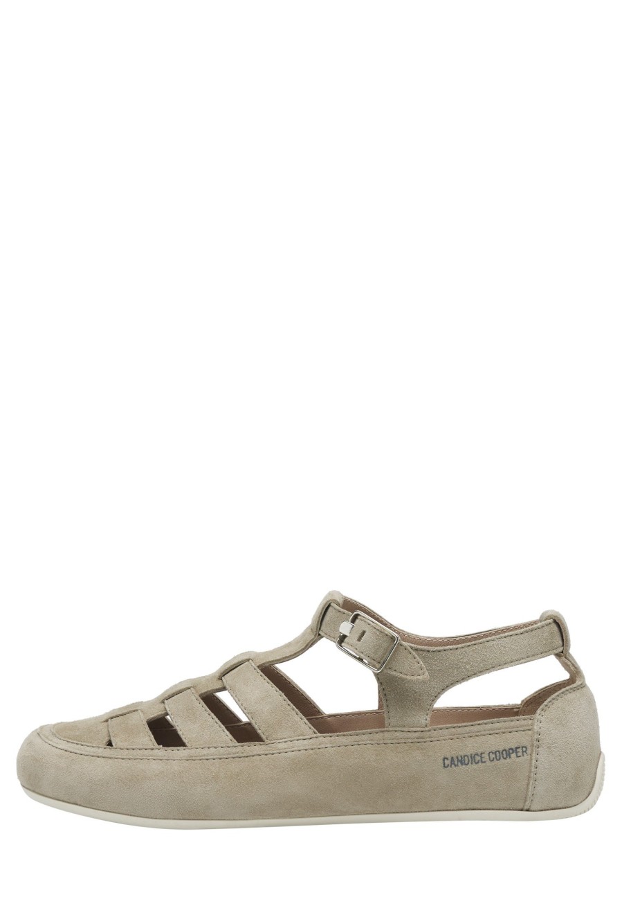 Online Rock T-Bar Wildledersandalen Grau