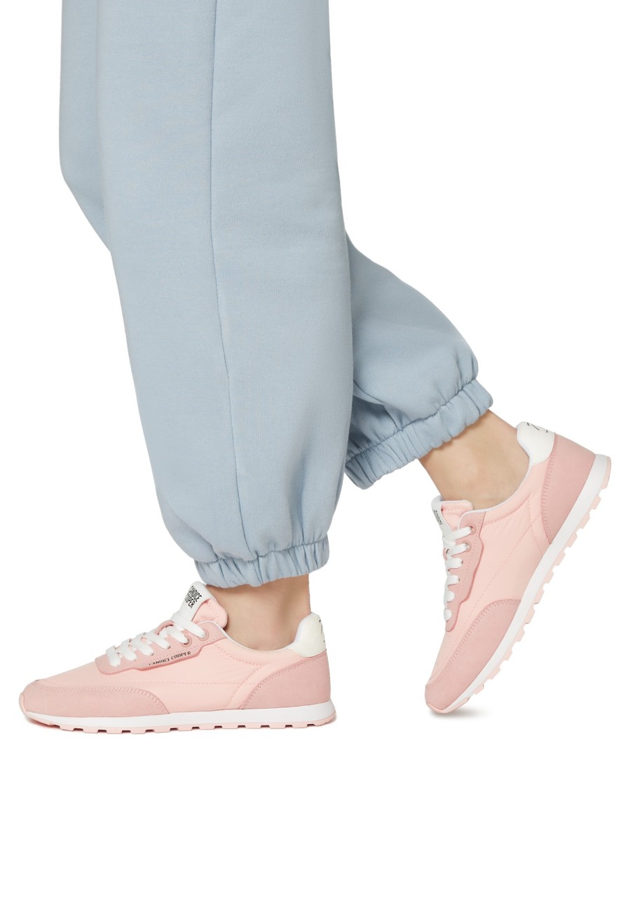 Clearance Feder. - Sneakers Aus Wildleder Und Technischem Stoff Rosa