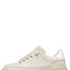 Wholesale Velanie Chic Leder- Und Wildleder-Sneaker Beige-Weis