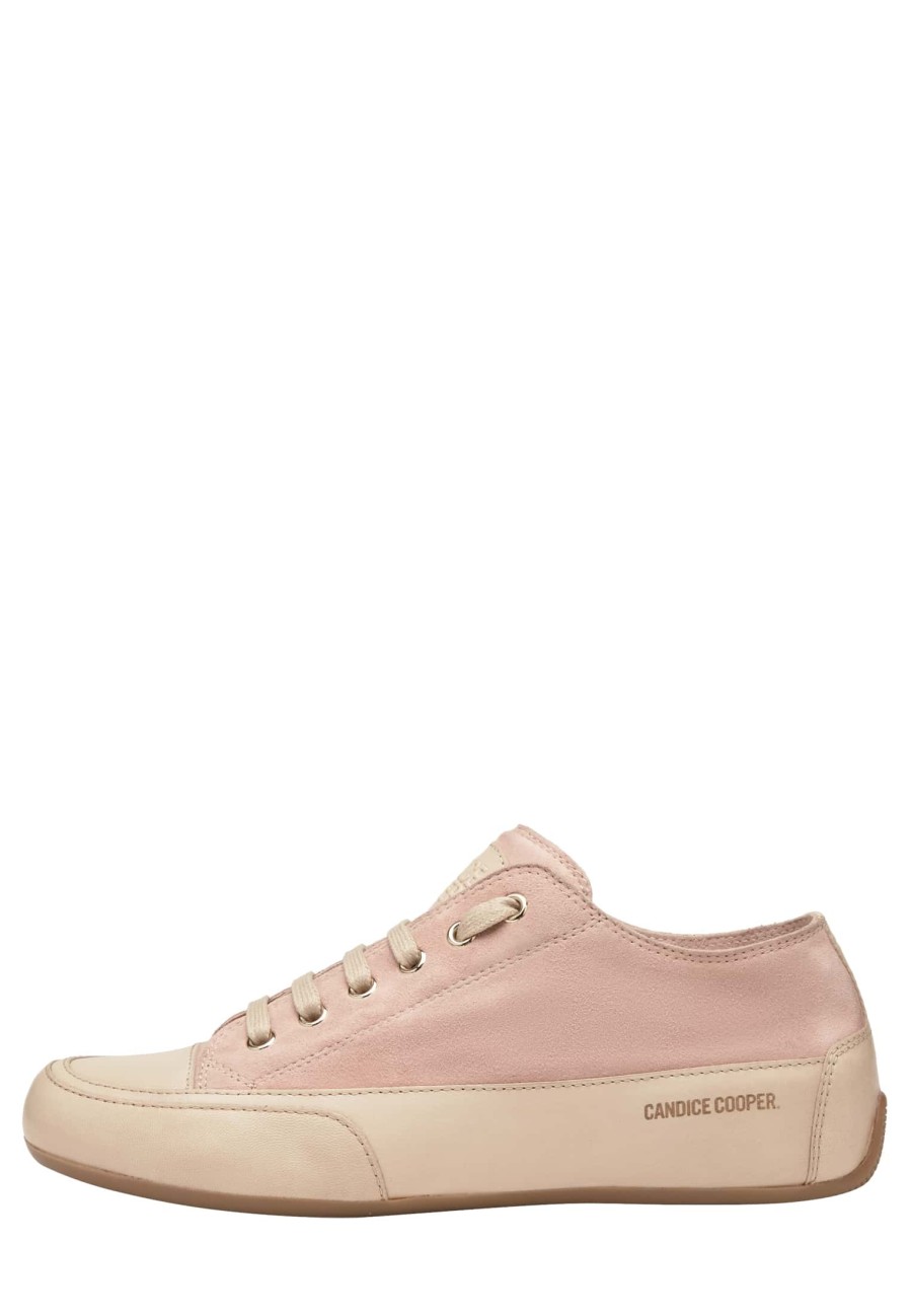 New Rock S Sneakers Aus Poliertem Leder Und Wildleder Rosa