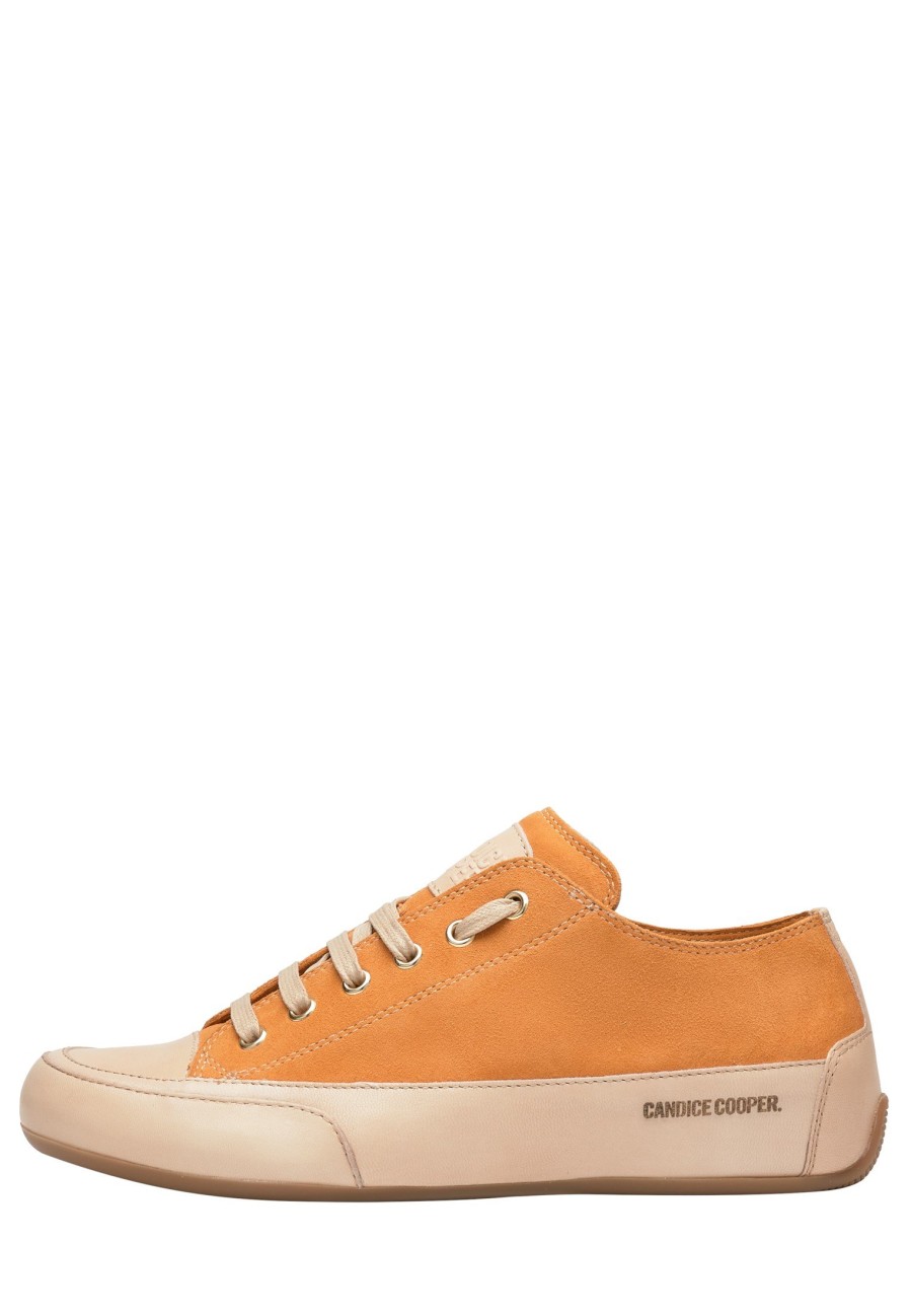 New Sneakers Aus Poliertem Leder Und Wildleder Orange -Rock S