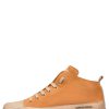 Clearance Knochelsneakers Aus Poliertem Leder Und Wildleder Orange -Mittel S